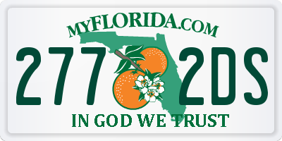FL license plate 2772DS