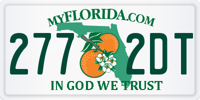 FL license plate 2772DT