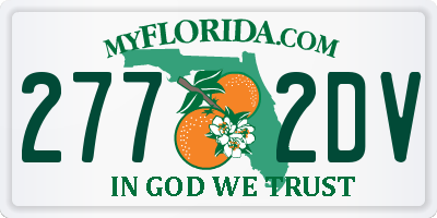 FL license plate 2772DV