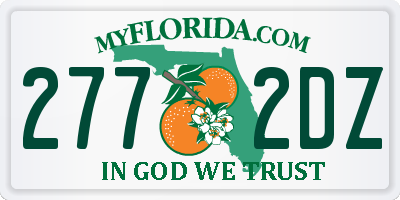 FL license plate 2772DZ