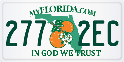 FL license plate 2772EC