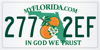 FL license plate 2772EF