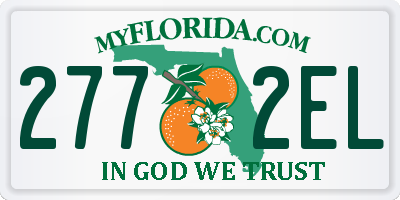 FL license plate 2772EL