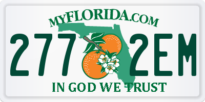 FL license plate 2772EM