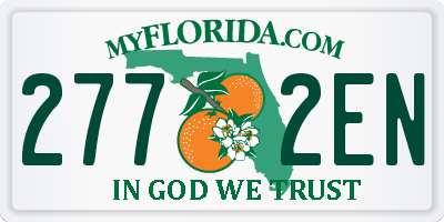FL license plate 2772EN