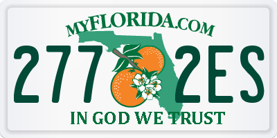FL license plate 2772ES