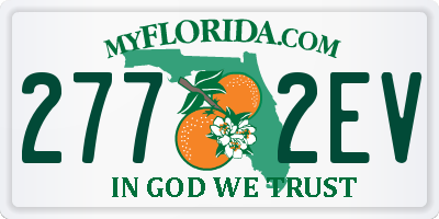 FL license plate 2772EV