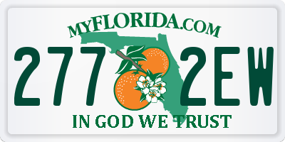 FL license plate 2772EW