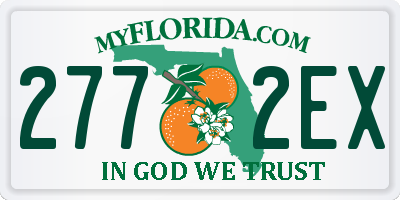 FL license plate 2772EX