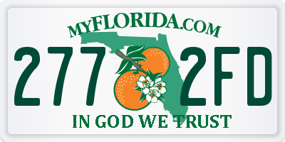 FL license plate 2772FD