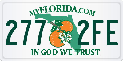 FL license plate 2772FE
