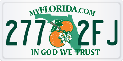 FL license plate 2772FJ