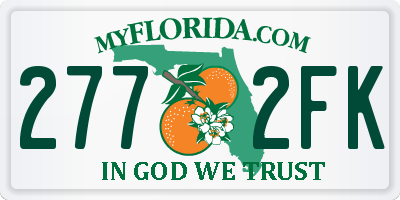 FL license plate 2772FK