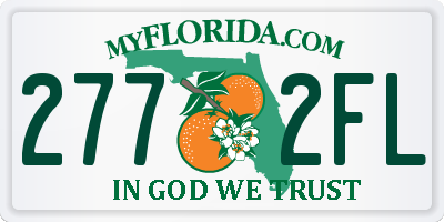 FL license plate 2772FL