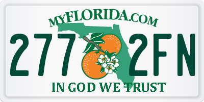 FL license plate 2772FN