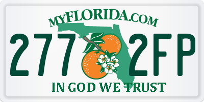 FL license plate 2772FP