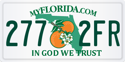 FL license plate 2772FR