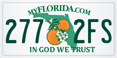 FL license plate 2772FS