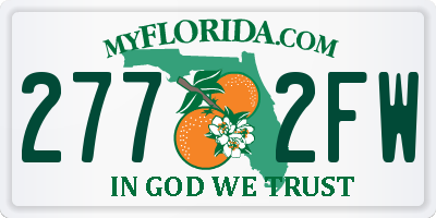 FL license plate 2772FW