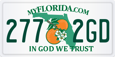 FL license plate 2772GD