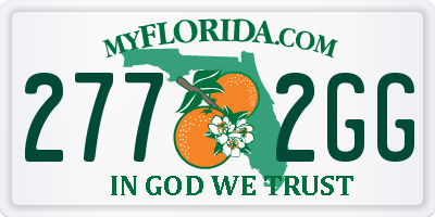 FL license plate 2772GG