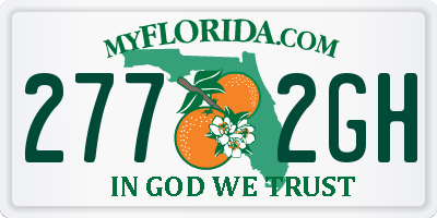 FL license plate 2772GH