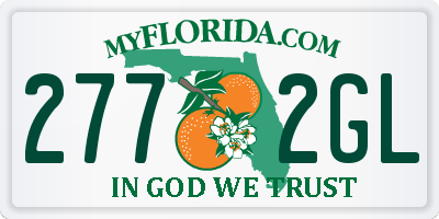 FL license plate 2772GL