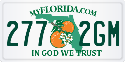 FL license plate 2772GM