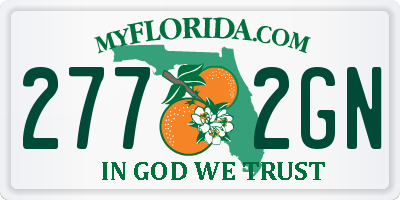 FL license plate 2772GN