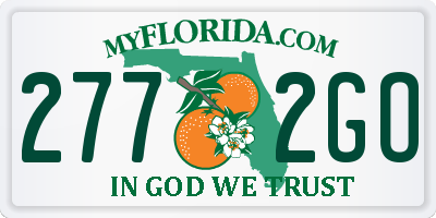 FL license plate 2772GO
