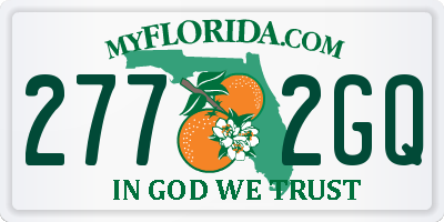 FL license plate 2772GQ