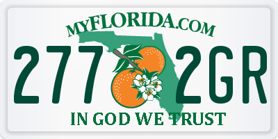 FL license plate 2772GR