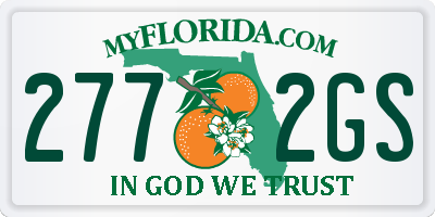 FL license plate 2772GS