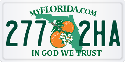 FL license plate 2772HA