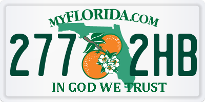 FL license plate 2772HB