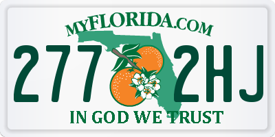 FL license plate 2772HJ