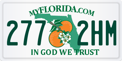 FL license plate 2772HM