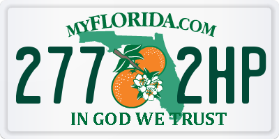 FL license plate 2772HP