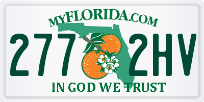 FL license plate 2772HV