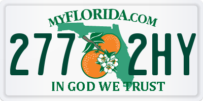 FL license plate 2772HY