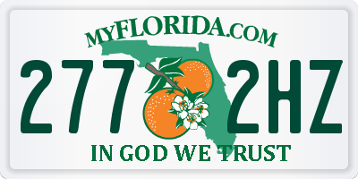 FL license plate 2772HZ