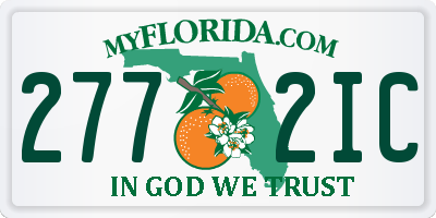 FL license plate 2772IC