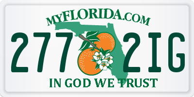 FL license plate 2772IG