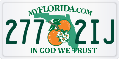 FL license plate 2772IJ