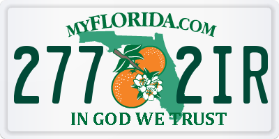 FL license plate 2772IR