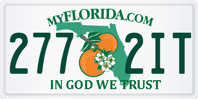 FL license plate 2772IT