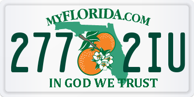 FL license plate 2772IU