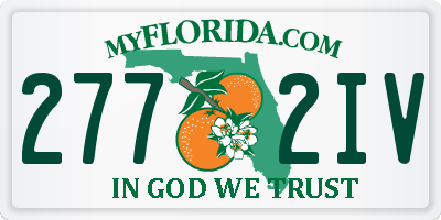 FL license plate 2772IV