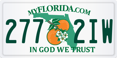 FL license plate 2772IW