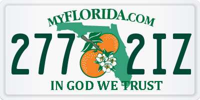 FL license plate 2772IZ